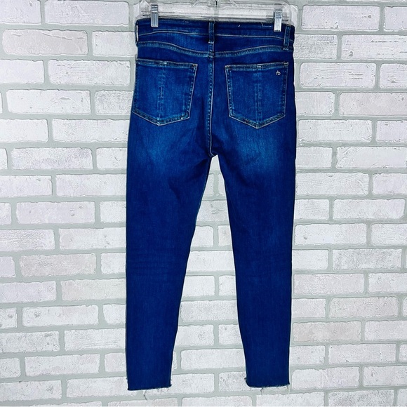 rag & bone Nina High Rise Ankle Skinny Raw Hem Jeans in Jasper Wash Size 27 - Picture 9 of 14